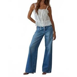 NEW BY TOGETHER salvador eyelet top in white